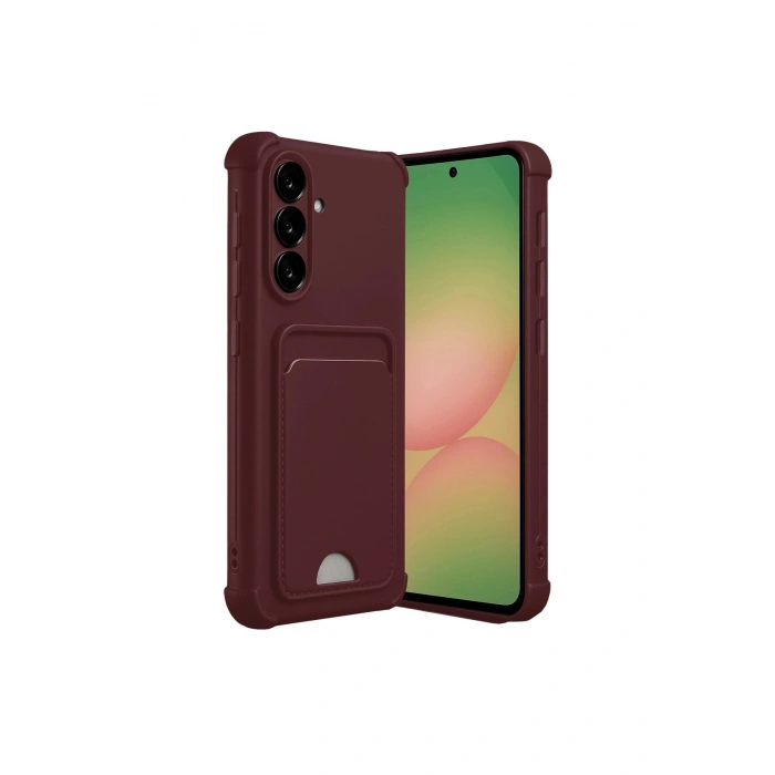 Samsung Galaxy A17 5g Kelvin Kartvizitli Silikon - Bordo