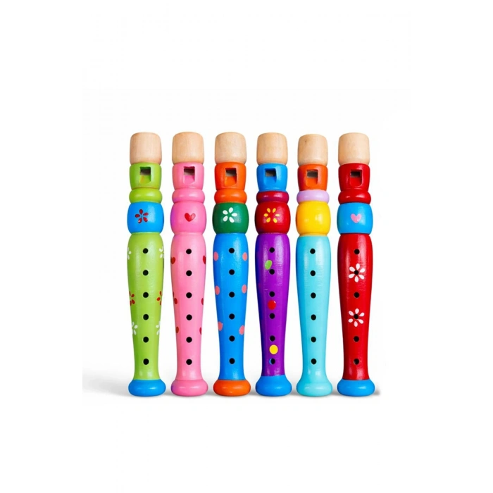 Ahşap Renkli Flüt Küçük Alk4391