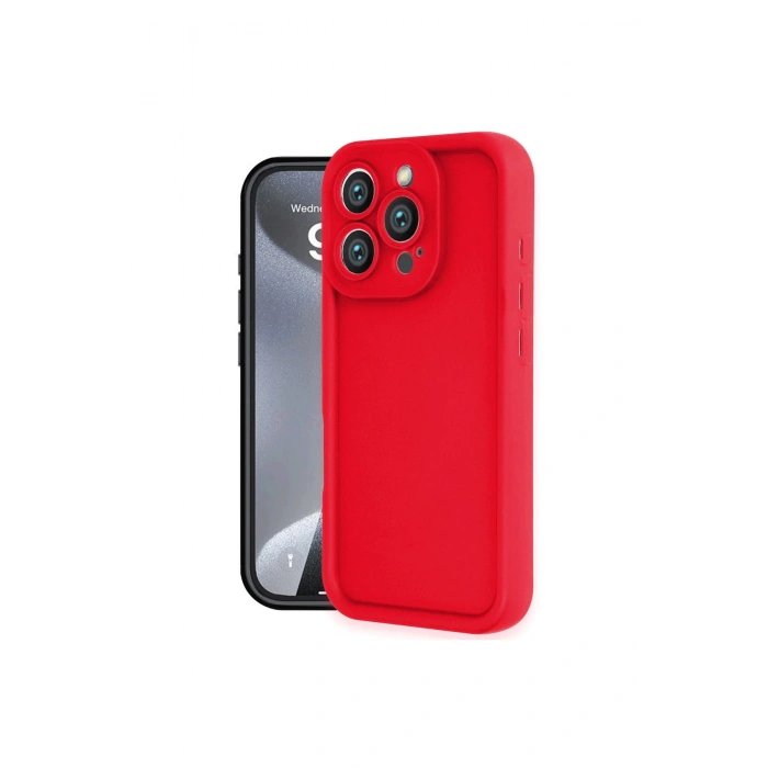 İphone 16 Pro Max Kılıf Viera Silikon - Kırmızı