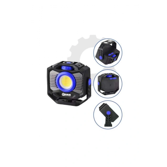 Arm Esen200a Çift Mıknatıslı Döner Gövdeli 2000 Lümen Led Şarjlı Çalışma Lambası