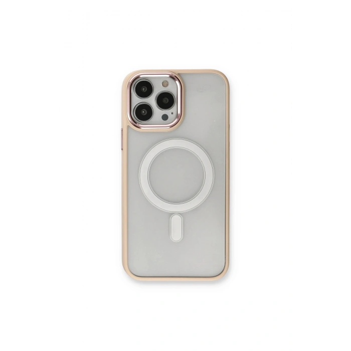 İphone 13 Pro Kılıf Room Magneticsafe Silikon - Pudra