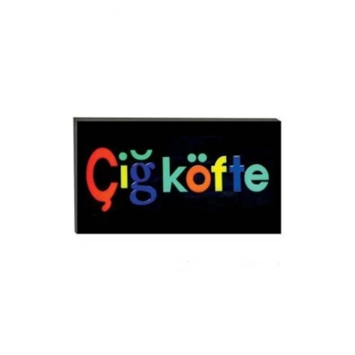 Işıklı Tak Çalıştır Hazır Tabela Çiğ Köfte