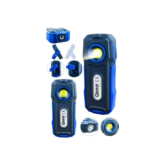 Arm 350lümen Powerbank Şarjlı Tamirci Feneri Mıknatıslı Led Lamba