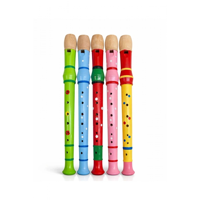 Ahşap Renkli Flüt Büyük Alk4392