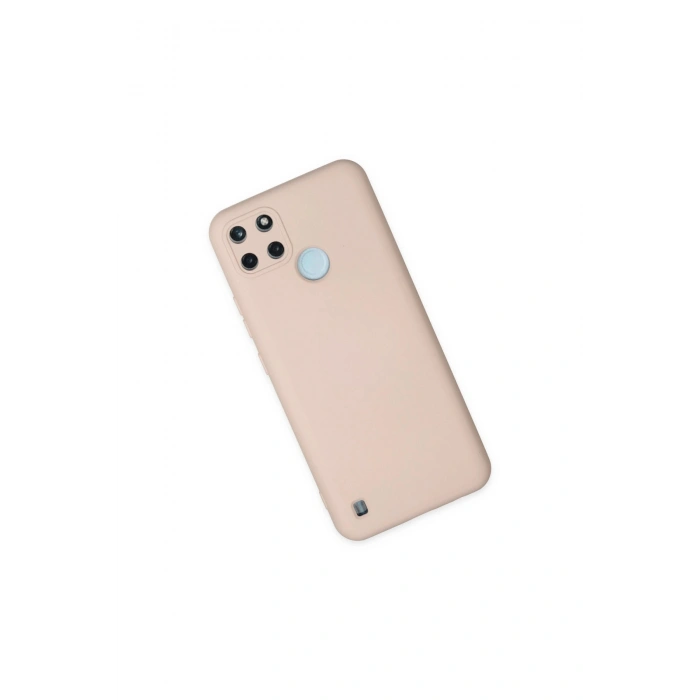 Realme C25y Kılıf Nano İçi Kadife Silikon - Pudra