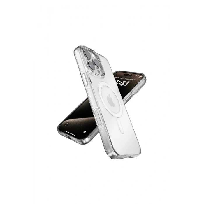 Joko İphone 16 Gleam Pc Sert Magsafe Kılıf - Şeffaf-siyah