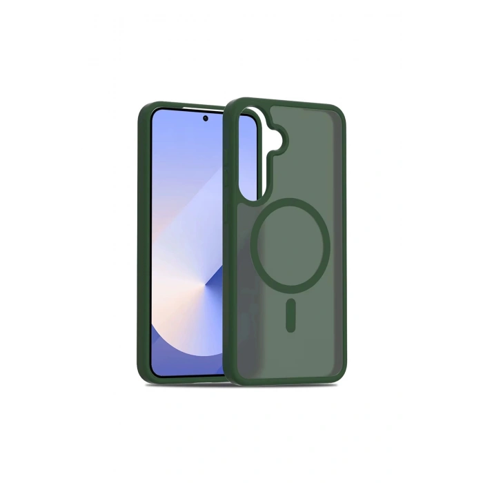 Joko Samsung Galaxy S25 Jota Magsafe Kapak - Koyu Yeşil