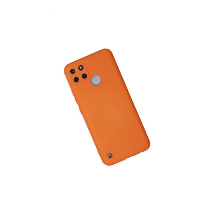 Realme C25y Kılıf Nano İçi Kadife Silikon - Turuncu