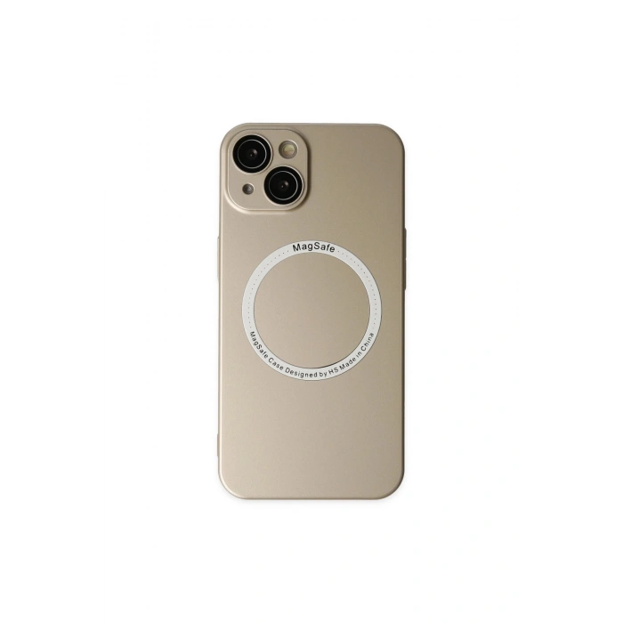 İphone 14 Plus Kılıf Jack Magneticsafe Lens Silikon - Gold