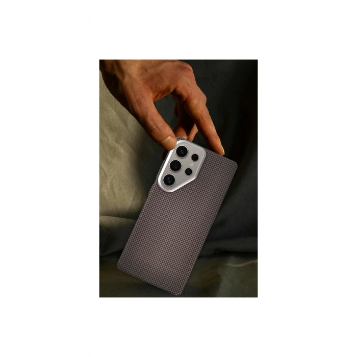 Joko Samsung Galaxy S24 Ultra Besa Magsafe Kapak - Natural Grey