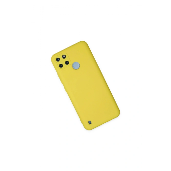 Realme C25y Kılıf Nano İçi Kadife Silikon - Sarı