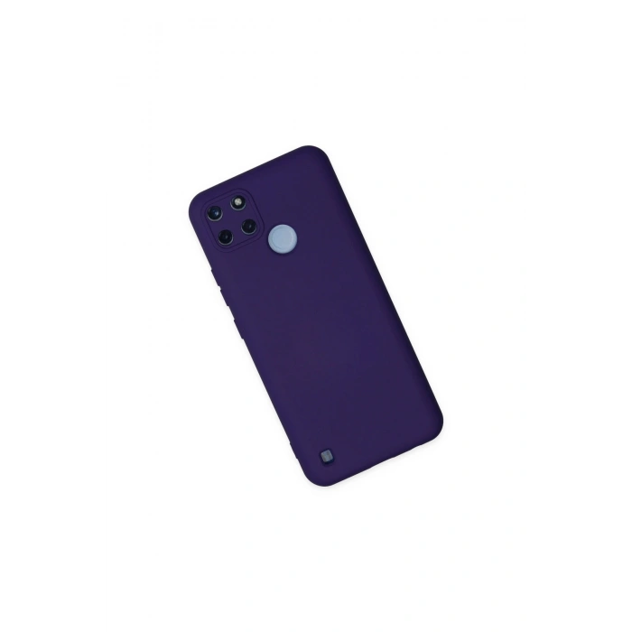 Realme C25y Kılıf Nano İçi Kadife Silikon - Mor