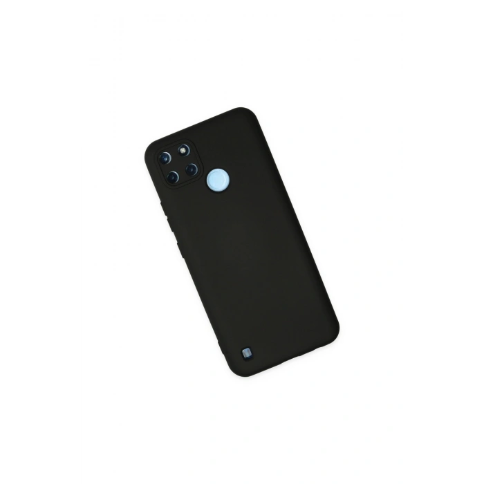 Realme C25y Kılıf Nano İçi Kadife Silikon - Siyah