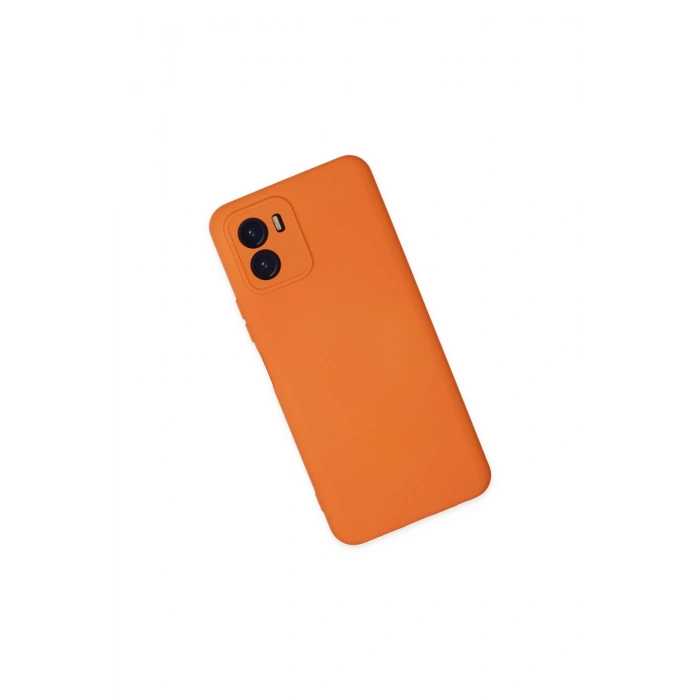 Vivo Y15s Kılıf Nano İçi Kadife Silikon - Turuncu