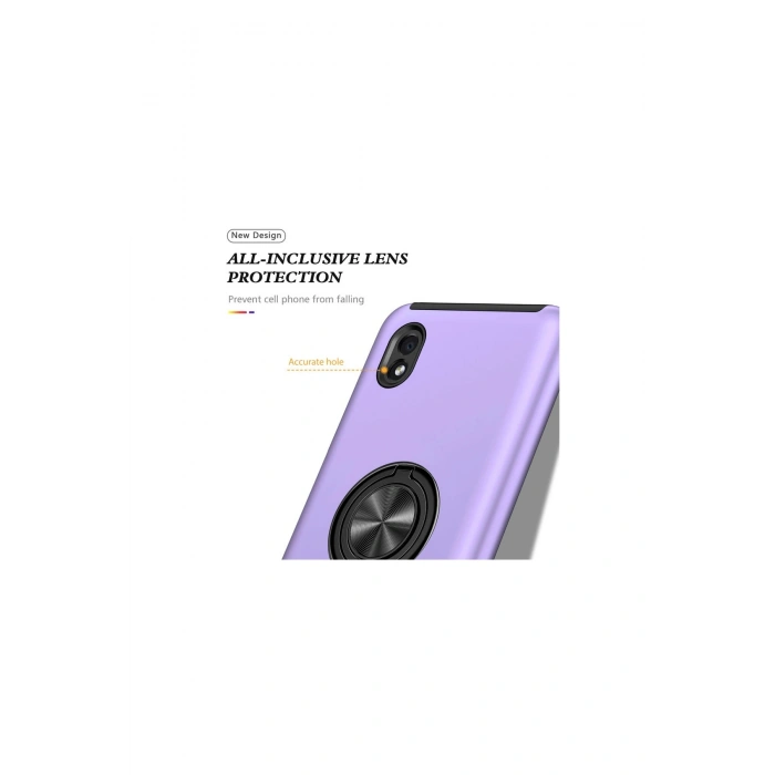 Samsung Galaxy A01 Core Kılıf Elit Yüzüklü Kapak - Mor
