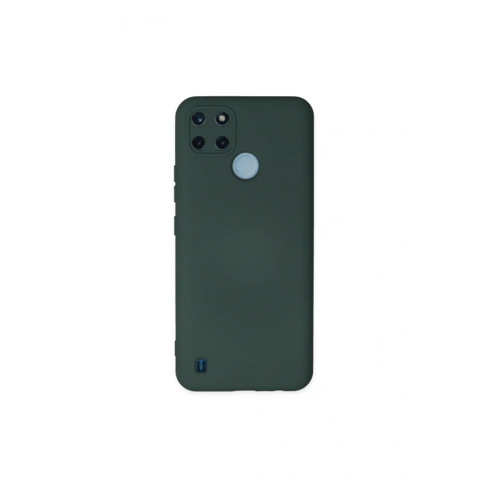 Realme C25y Kılıf Nano İçi Kadife Silikon - Koyu Yeşil