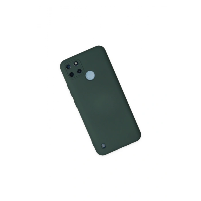 Realme C25y Kılıf Nano İçi Kadife Silikon - Koyu Yeşil