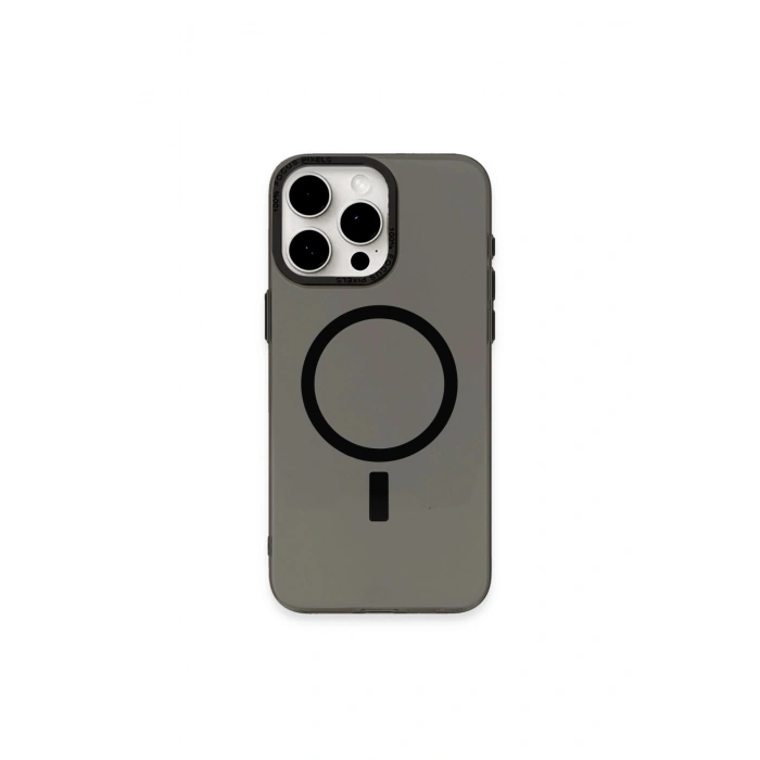 İphone 15 Pro Kılıf Anka Pc Magneticsafe Sert Metal Kapak - Siyah