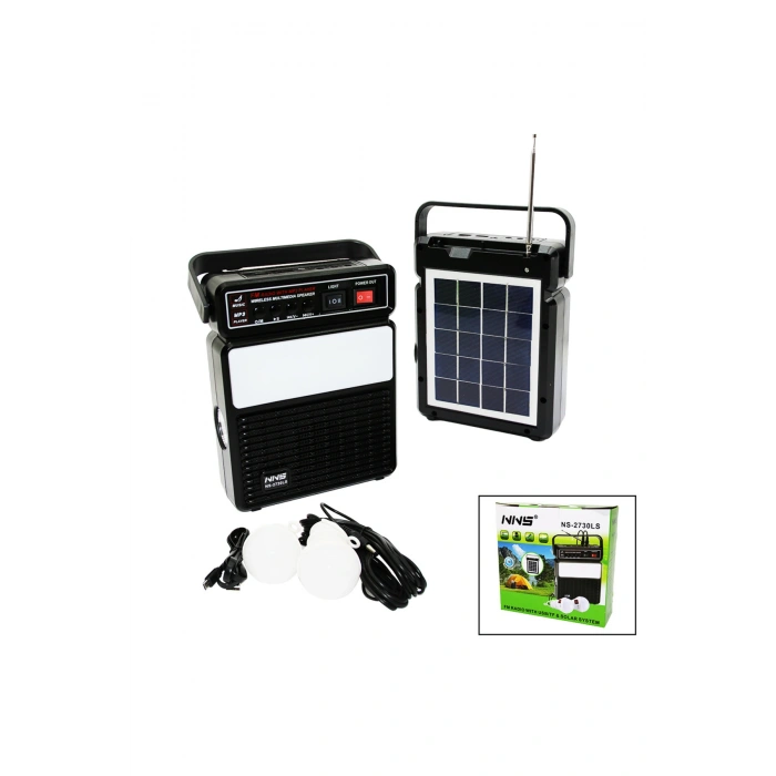 3IN1 - SOLAR2İN1 DİK MODEL EL FENERİ - RADYO - MP3BLUETOOTH - USB/ TF PORT - 2 PARÇA AMPUL KABLOLU