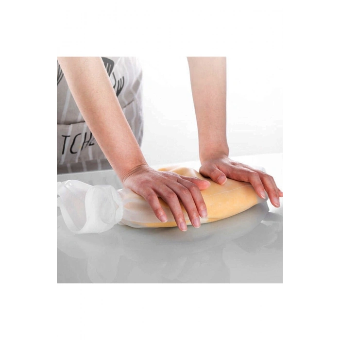 Orta Hamur Torbası Silikon Şeffaf Hamur Yoğurma Torbası Ekmek Makarna Mantı Hamuru Kolay Yoğurma (53