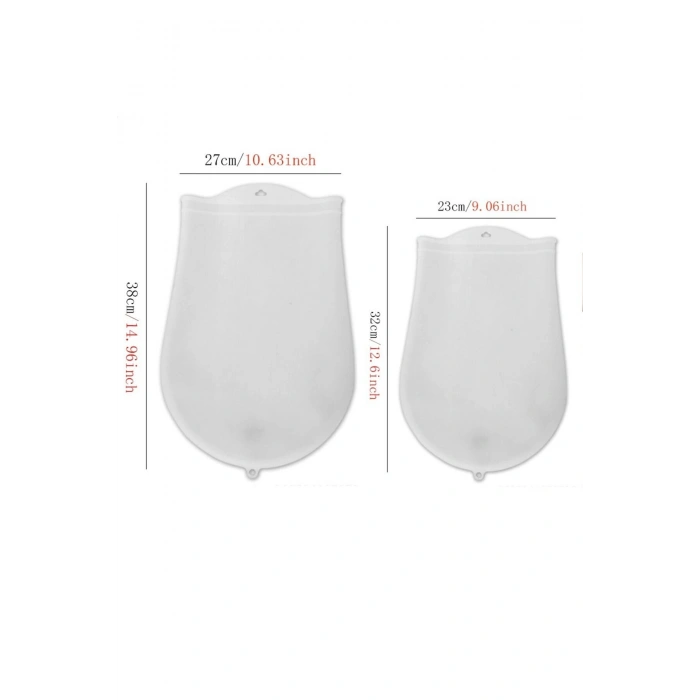 Orta Hamur Torbası Silikon Şeffaf Hamur Yoğurma Torbası Ekmek Makarna Mantı Hamuru Kolay Yoğurma (53