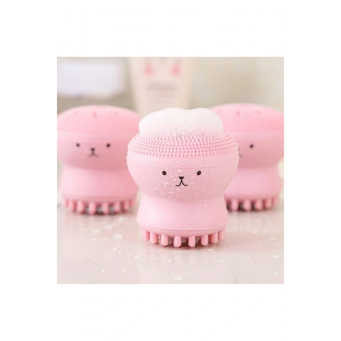 Peeling Etkili Mini El Yüz Cilt Temizleme Fırçası Silikon Temizlenmesi Kolay Siyah Nokta Giderici (5