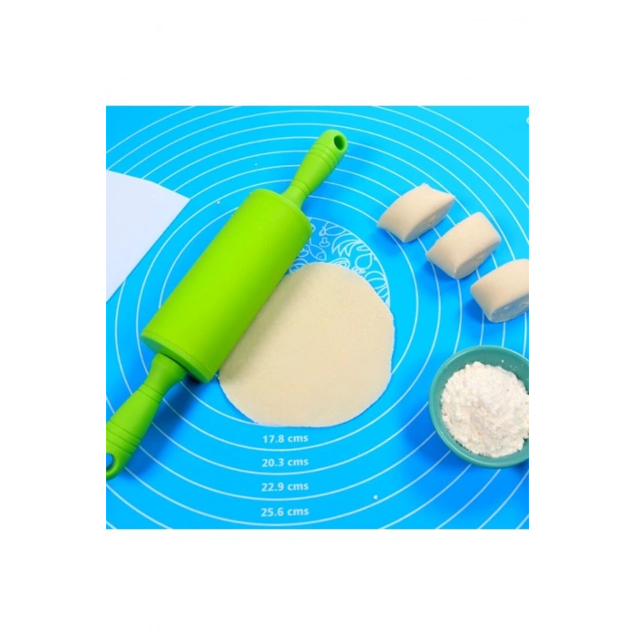40*50 cm Silikon Ölçekli Kullanımı Kolay Hamur Açma Matı Ekmek Mantı Makarna Hamuru Yoğurma Matı (53