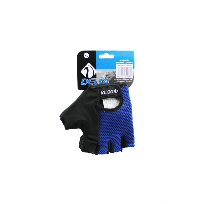 PARMAKSIZ - FİLELİ SPORCU ELDİVENİ MAVİ /SİYAH XL (5324)