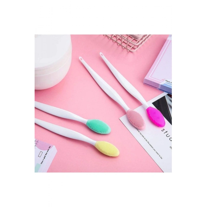 2 Adet Dudak Fırçası Peeling Etkili Gözenek Siyah Nokta Temizleyici Çift Yönlü Fırça (