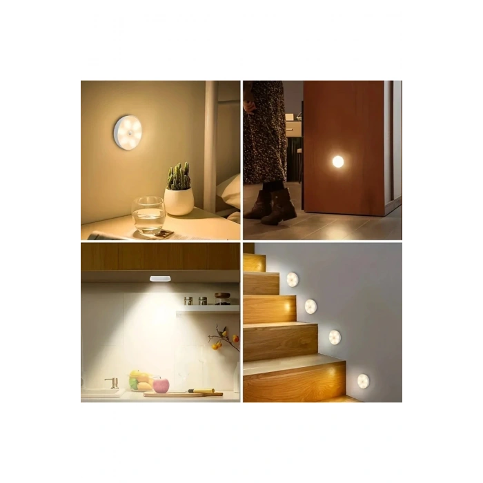 Uzaktan Kumandalı Yapışkanlı 3'lü Led Spot Lamba (5324)