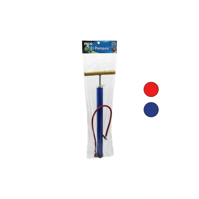 METAL GÖVDE AHŞAP KOL İRAN EL POMPASI 55CM TOP - BİSİKLET - MOTOR AYAKLIK APARATLI (5324)