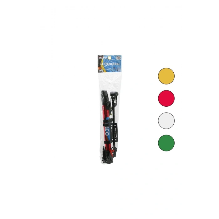 MANDALLI UÇ MİNİ EL POMPASI BİSİKLET- TOP BİSİKLET MONTAJ APARATLI 30CM HORTUM - TOP İĞNE - UÇ (5324