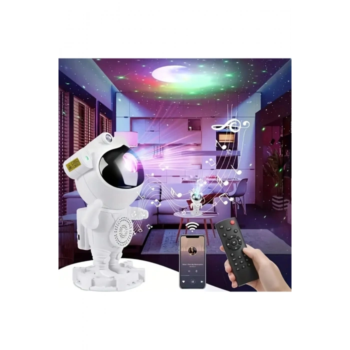 Akıllı Astronot Projeksiyon Gece Aydınlatma & Bluetooth Hoparlör (5324)