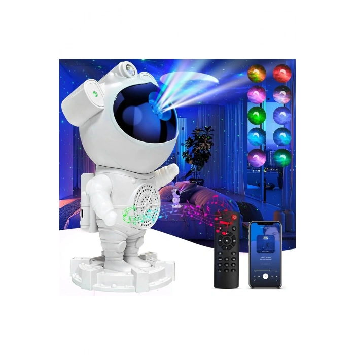 Akıllı Astronot Projeksiyon Gece Aydınlatma & Bluetooth Hoparlör (5324)