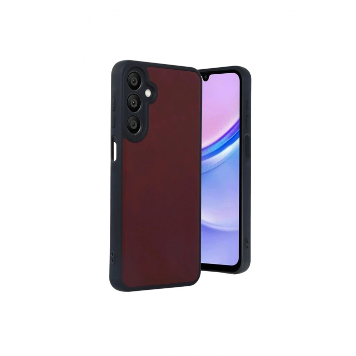 Samsung Galaxy A55 5g Kılıf Aras Deri Kapak - Bordo