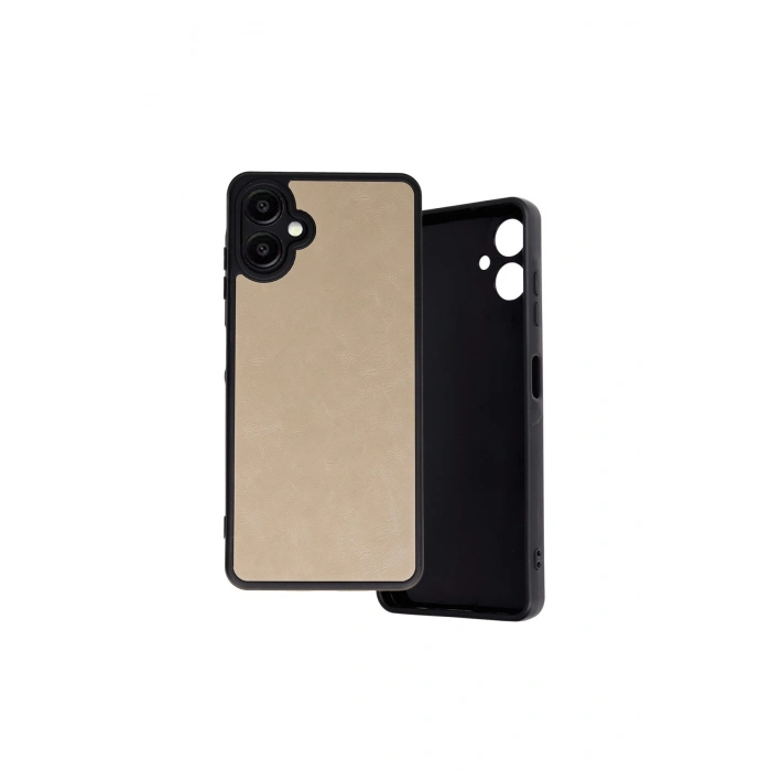 Samsung Galaxy A06 Kılıf Aras Deri Kapak - Pudra