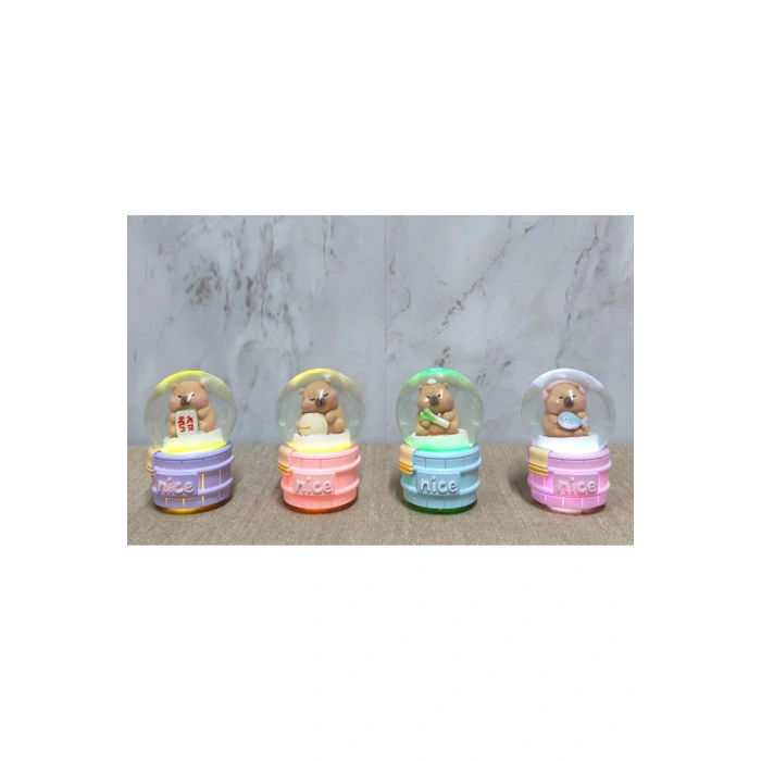 Kapibara Tasarımlı Işıklı Kar Küresi Alk5022