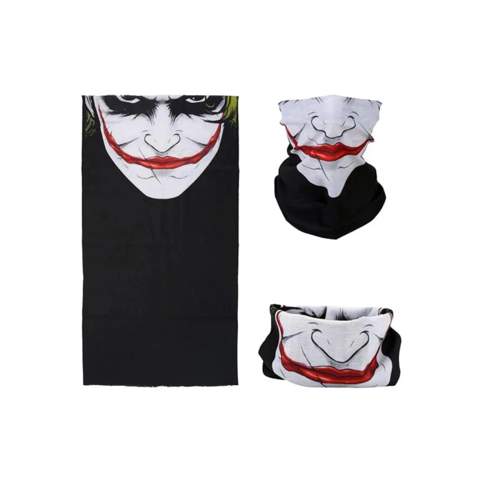 Joker Desenli Çok Amaçlı Buff – Yüz, Boyun Ve Bandana Maskesi 5 No