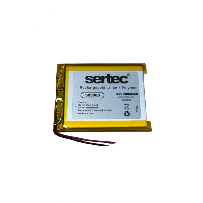 Sertec 505060 3.7v 2000 Mah Li-polymer Pil (devreli/1.5a)
