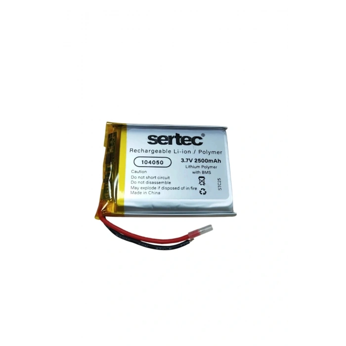 Sertec 104050 3.7v 2500mah Li-polymer Pil (devreli/1.5a)