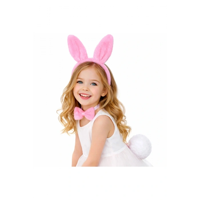 Pembe Full Tavşan Kulak Papyon Kuyruk 339lü Parti Seti