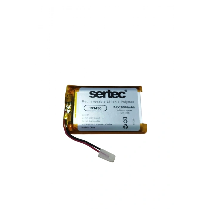 Sertec 103450 3.7v 2000 Mah Li-polymer Pil (devreli/1.5a)