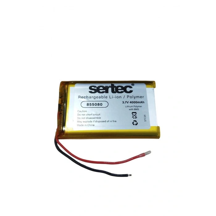 Sertec 855080 3.7v 4000mah Li-polymer Pil (devreli/1.5a)