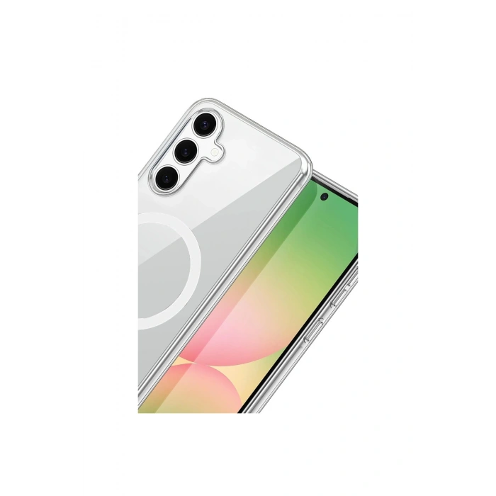 Samsung Galaxy A55 5g Combo Sert Şeffaf Magsafe Kapak - Şeffaf