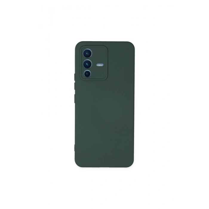 Vivo V23 5g Kılıf Nano İçi Kadife Silikon - Koyu Yeşil