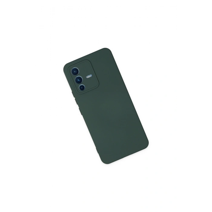 Vivo V23 5g Kılıf Nano İçi Kadife Silikon - Koyu Yeşil