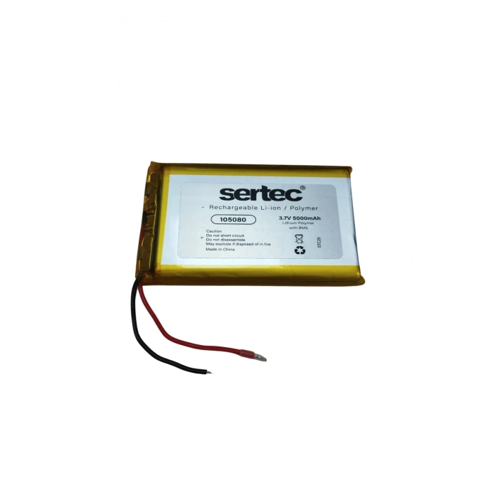 Sertec 105080 3.7v 5000 Mah Li-polymer Pil (devreli/1.5a)