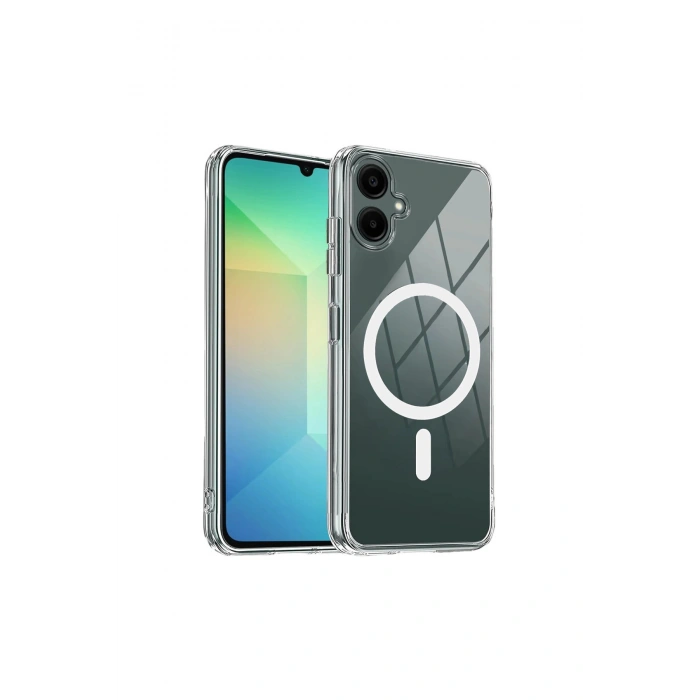 Samsung Galaxy A07 4g Combo Sert Şeffaf Magsafe Kapak - Şeffaf