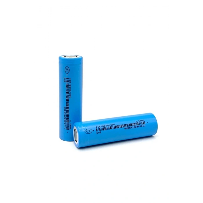 Eve 18650 3.7v 2550 Mah 26v Lityum Şarj Edilebilir Pil