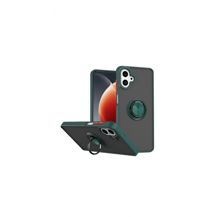 Samsung Galaxy A07 4g Montreal Yüzüklü Silikon Kapak - Yeşil